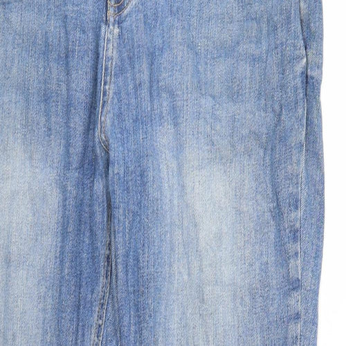 F&F Womens Blue  Denim Straight Jeans Size 16 L29 in