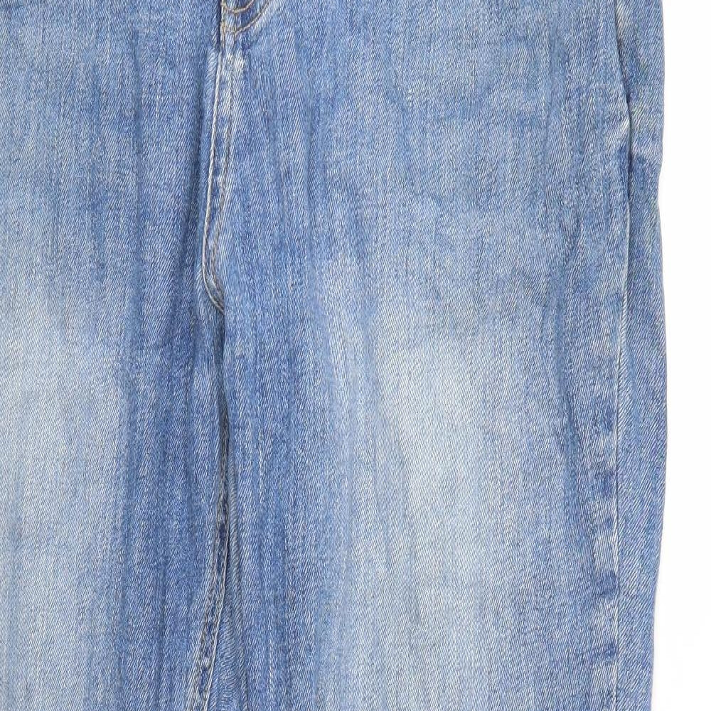F&F Womens Blue  Denim Straight Jeans Size 16 L29 in