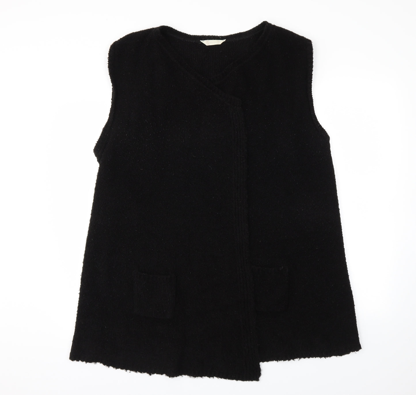 BHS Womens Black   Wrap Jumper Size 18
