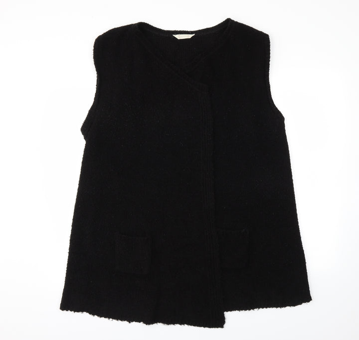BHS Womens Black   Wrap Jumper Size 18