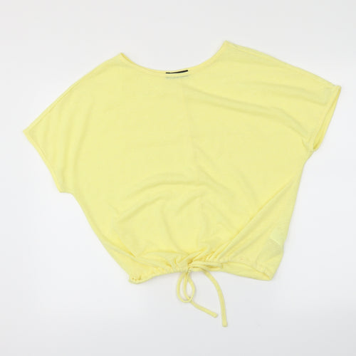 F&F Womens Yellow   Pullover Jumper Size 10  - cropped