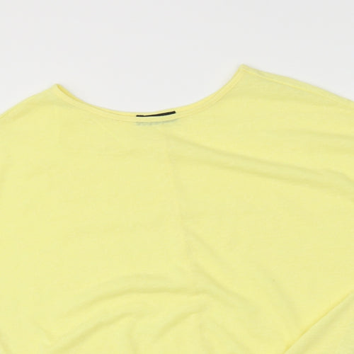 F&F Womens Yellow   Pullover Jumper Size 10  - cropped
