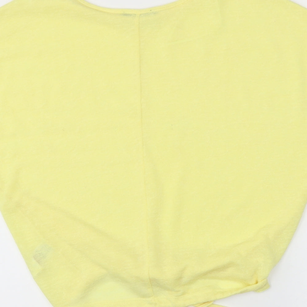 F&F Womens Yellow   Pullover Jumper Size 10  - cropped