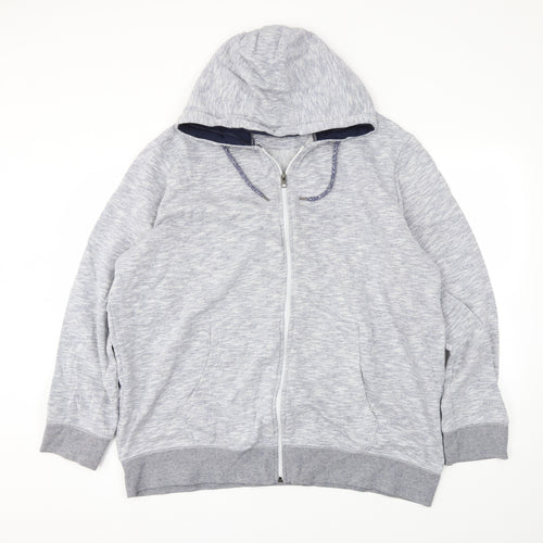 F&F Mens Grey   Full Zip Hoodie Size 2XL