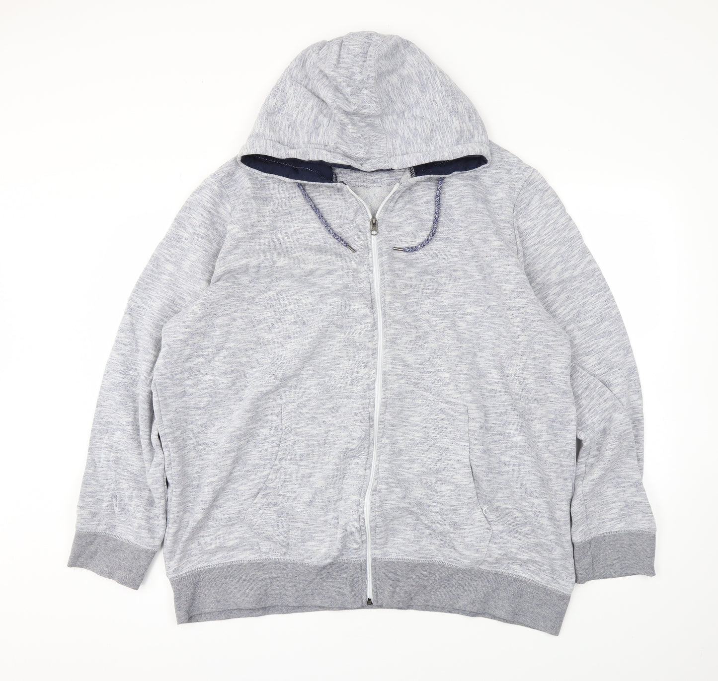F&F Mens Grey   Full Zip Hoodie Size 2XL