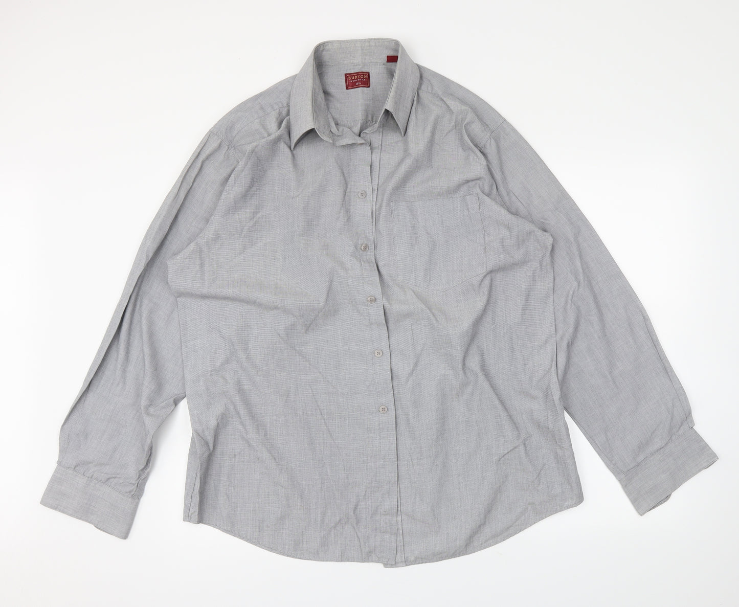Burton Mens Grey    Dress Shirt Size 16.5