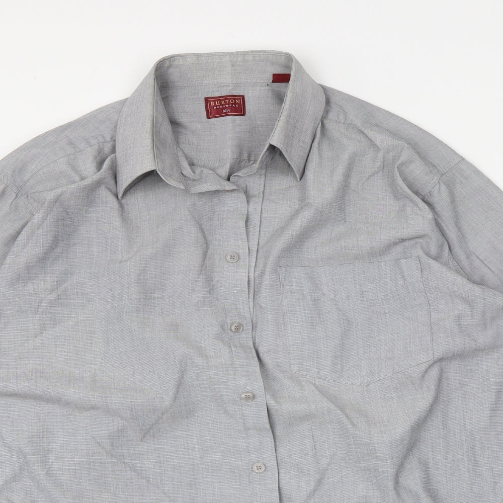 Burton Mens Grey    Dress Shirt Size 16.5