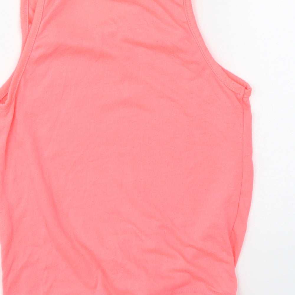 Primark Girls Pink   Cropped T-Shirt Size 6-7 Years  - Reversible Sequins