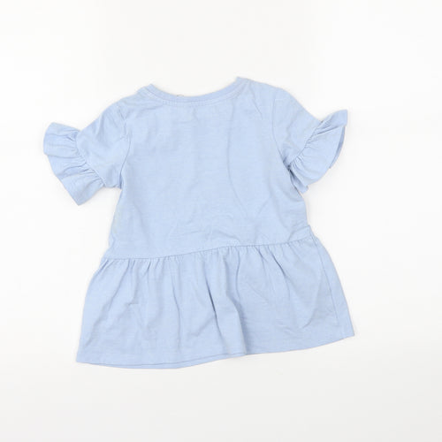 George Girls Blue   Basic T-Shirt Size 2-3 Years