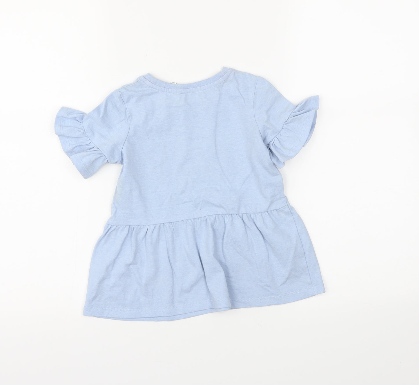 George Girls Blue   Basic T-Shirt Size 2-3 Years