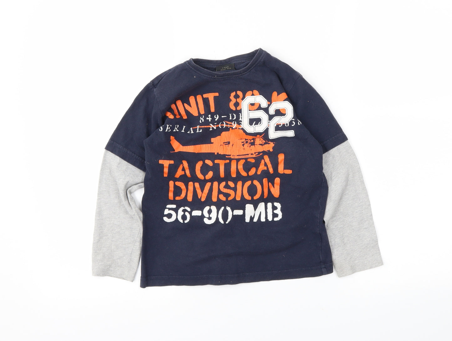 Preworn Boys Blue   Basic T-Shirt Size 6 Years