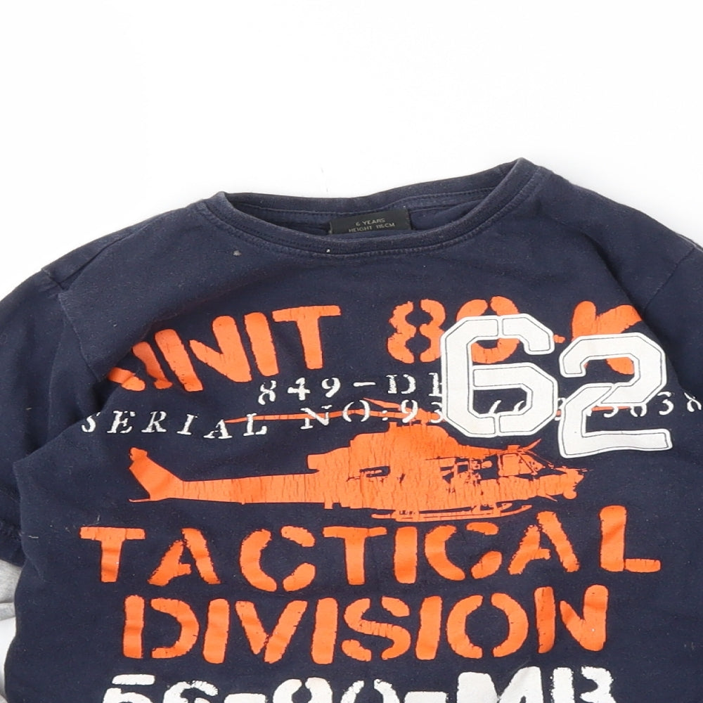 Preworn Boys Blue   Basic T-Shirt Size 6 Years