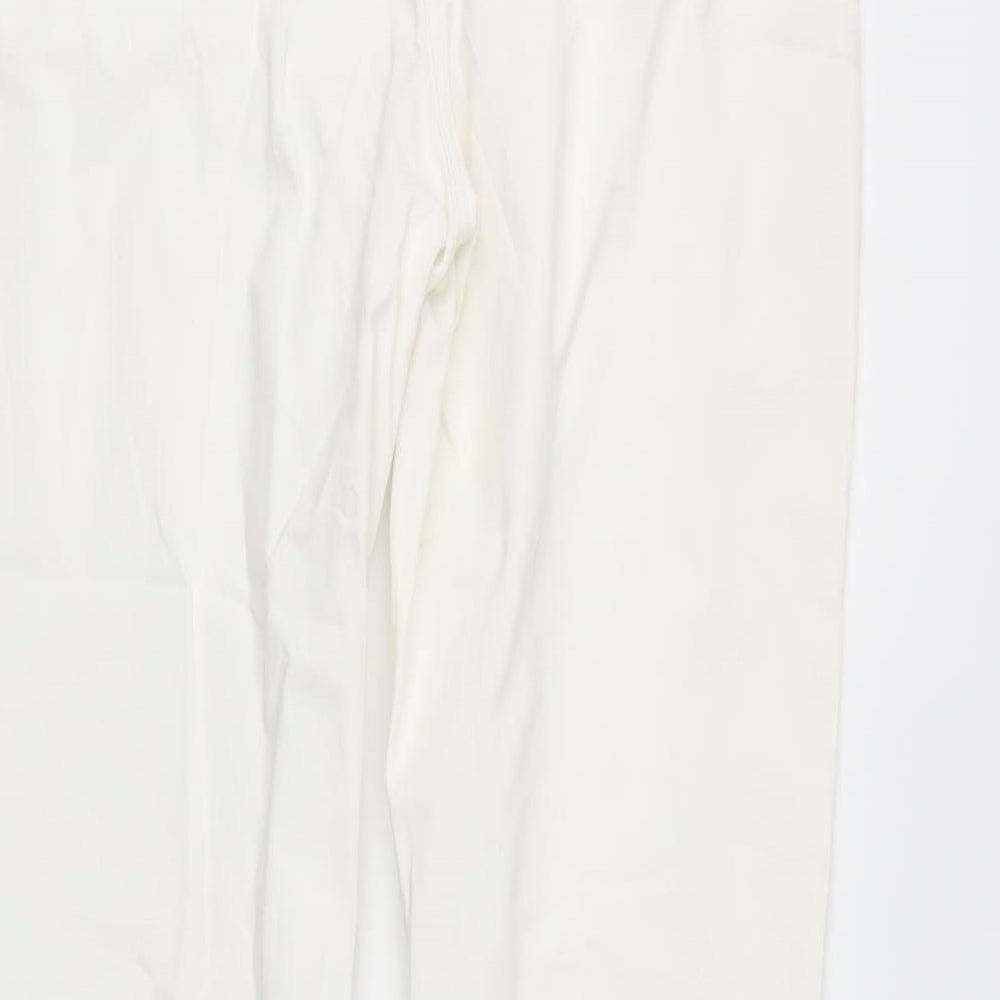 NEXT Womens White   Chino Trousers Size 14 L28 in