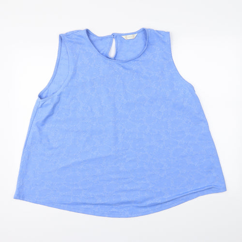 Authentic Womens Blue   Basic Tank Size 22