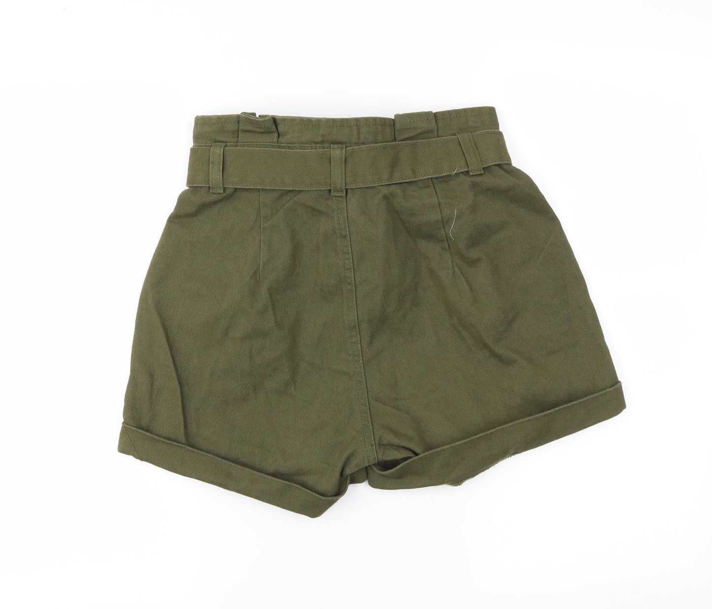 denimCo Womens Green   Paperbag Shorts Size 8