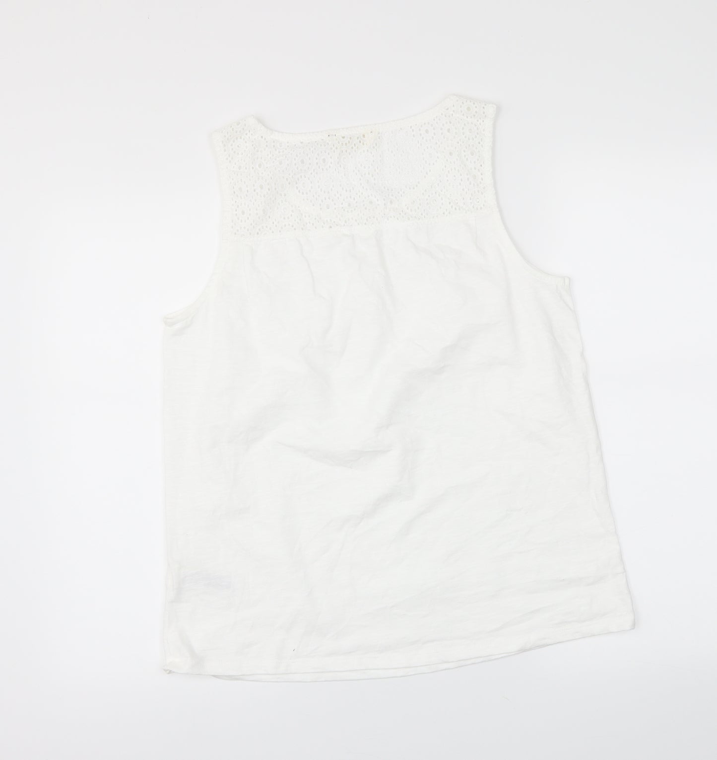 M&S Womens White   Basic Tank Size 12