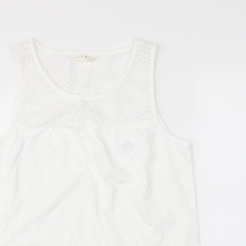 M&S Womens White   Basic Tank Size 12