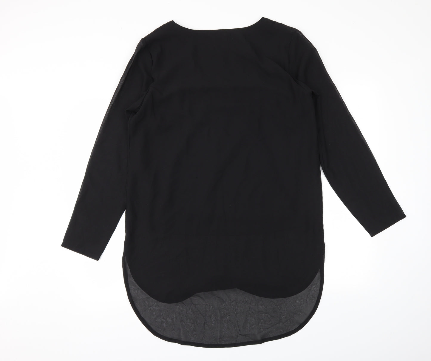 ICHI Womens Black   Basic Blouse Size L