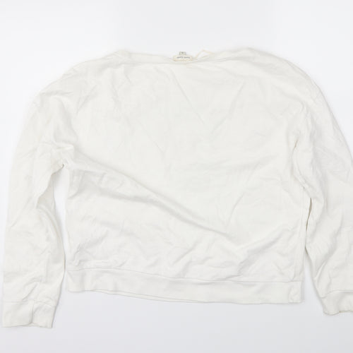 River Island Womens White   Pullover Sweatshirt Size 8