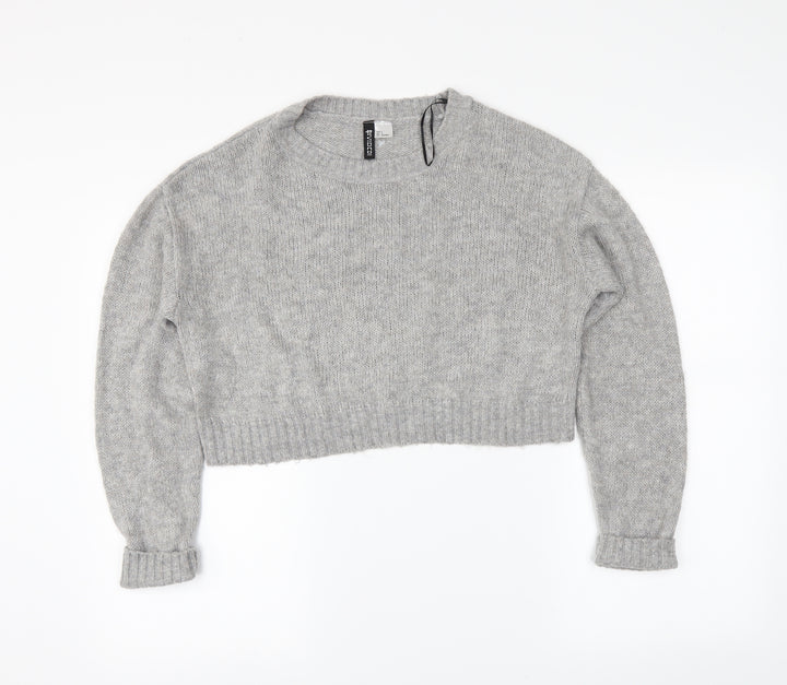 H&M Womens Grey Pullover Jumper Size S