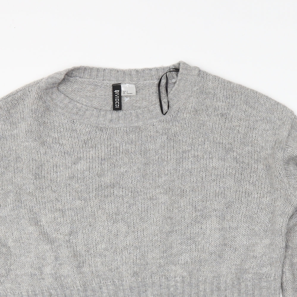 H&M Womens Grey   Pullover Jumper Size S