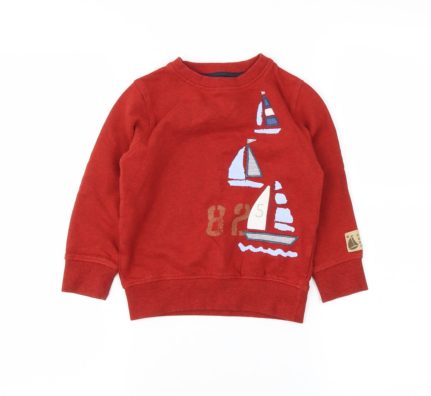 NEXT Boys Red   Pullover Sweatshirt Size 2-3 Years
