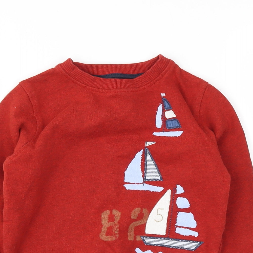 NEXT Boys Red   Pullover Sweatshirt Size 2-3 Years
