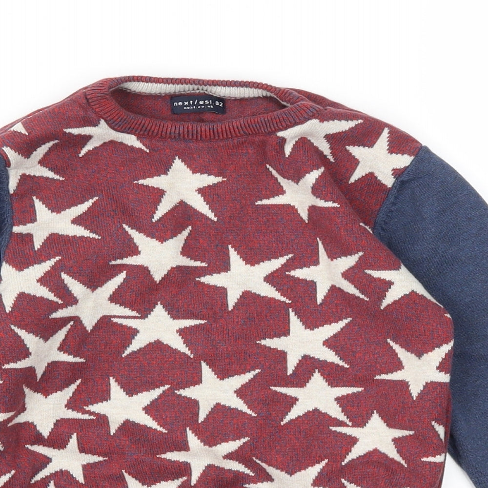 NEXT Boys Red   Pullover Jumper Size 2-3 Years