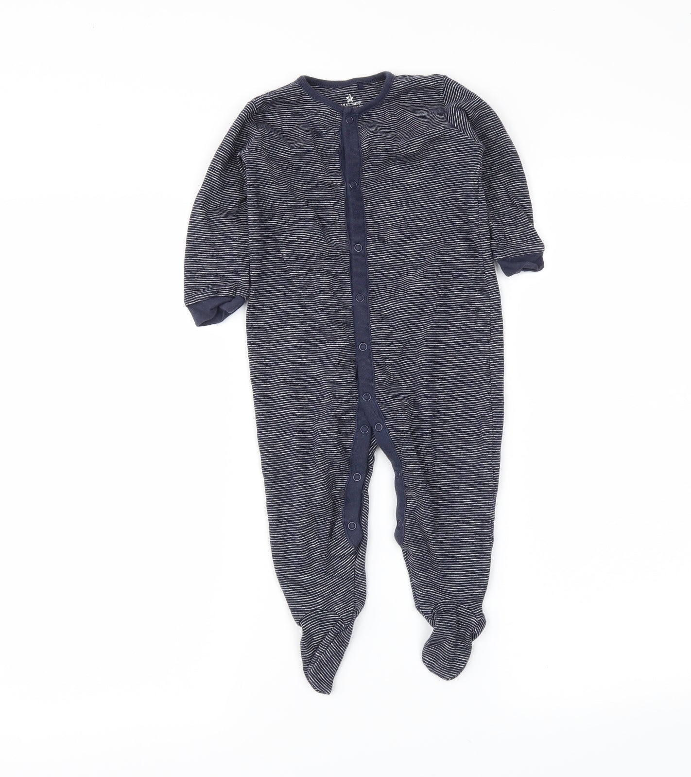 NEXT Baby Blue Striped  Babygrow One-Piece Size 12-18 Months