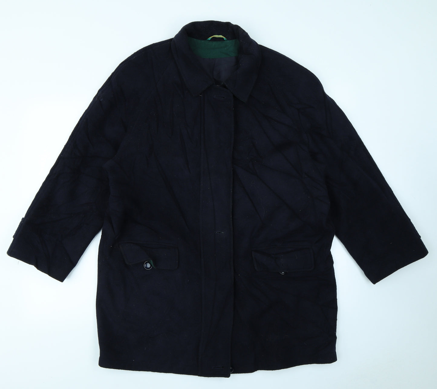 Canda Womens Blue   Overcoat Coat Size 14