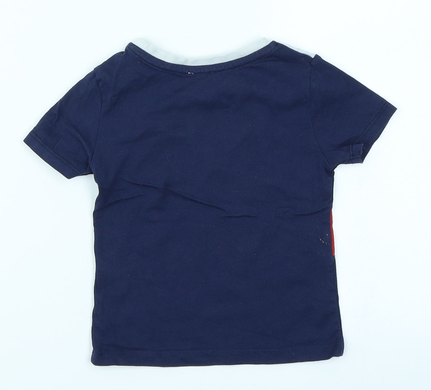 River Island Baby Blue Colourblock  Basic T-Shirt Size 9-12 Months