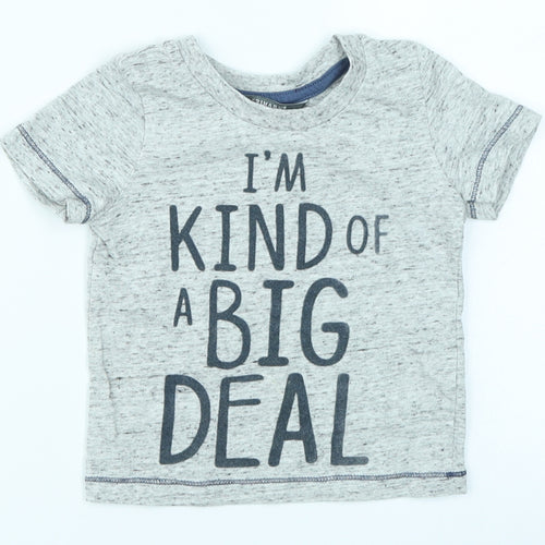 Primark Baby Grey   Basic T-Shirt Size 9-12 Months