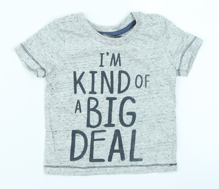 Primark Baby Grey Basic T-Shirt Size 9-12 Months