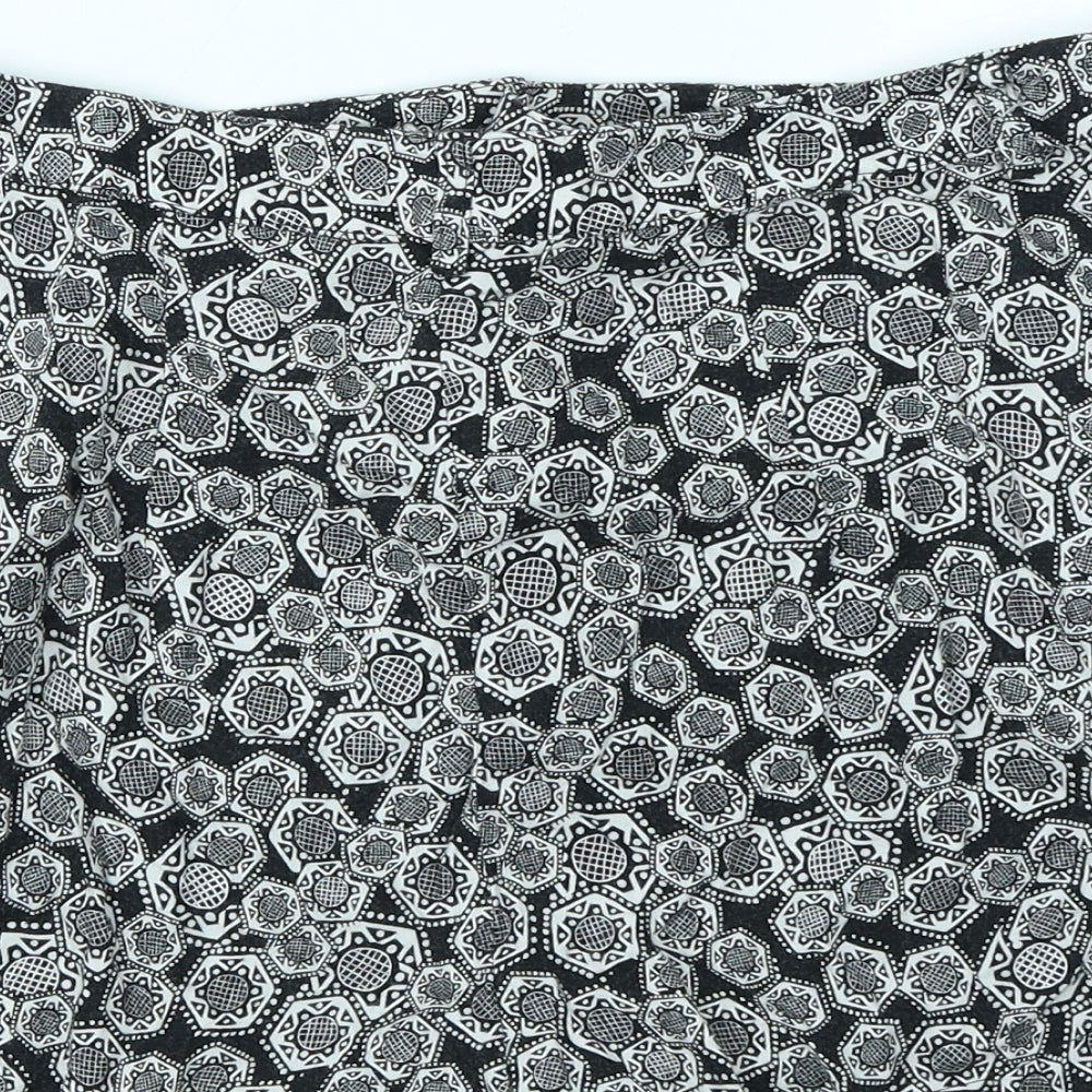 River Island Womens Black Batik  Mom Shorts Size 16