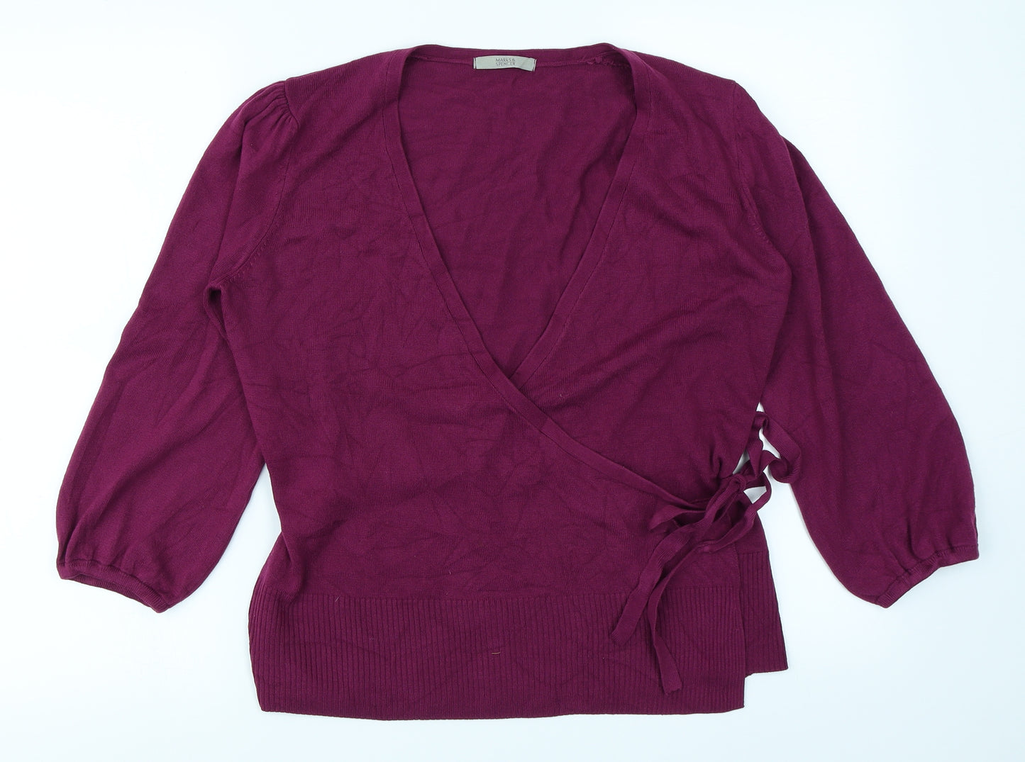 Marks and spencer  Womens Purple   Wrap Jumper Size 16
