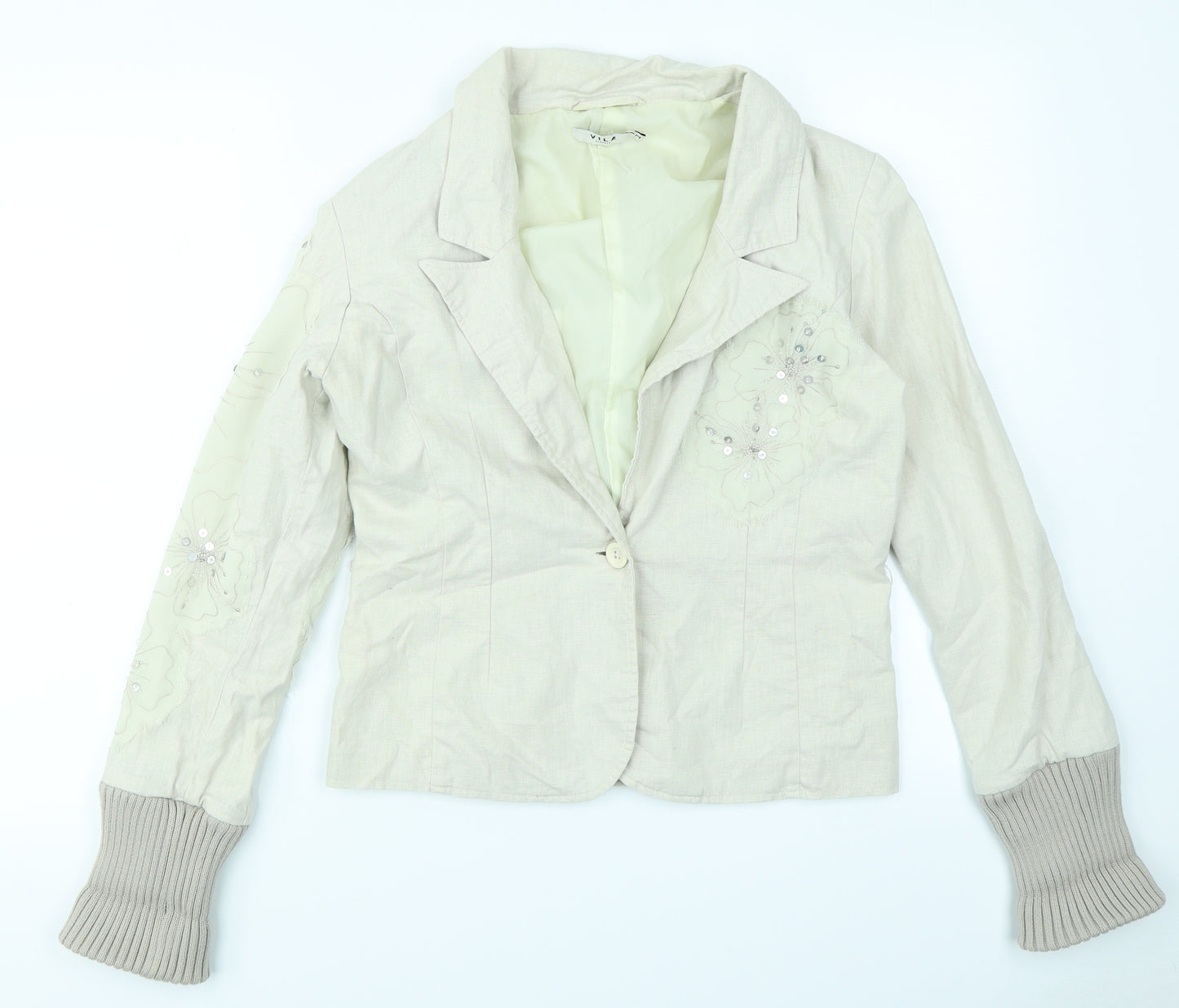 VILA Womens Beige   Jacket Blazer Size M