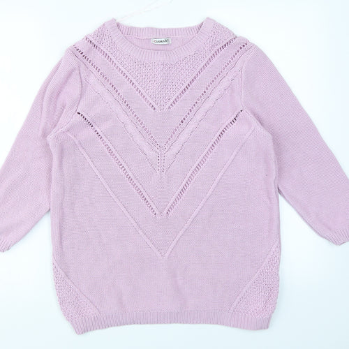 Damart Womens Purple  Knit Pullover Jumper Size 10