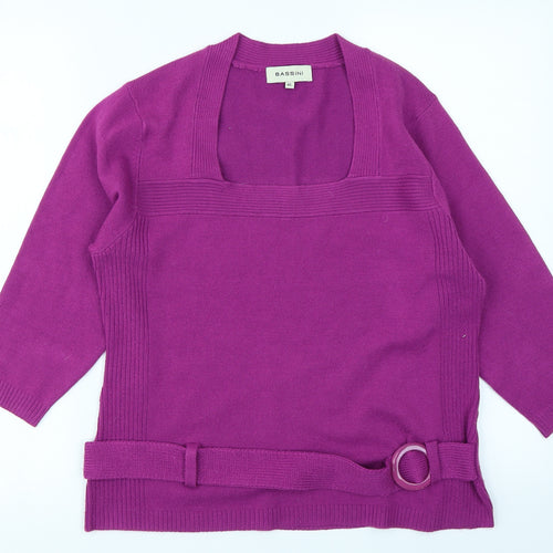 BASSINI Womens Purple   Pullover Jumper Size XL