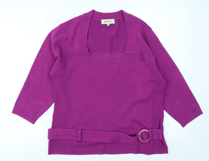 BASSINI Womens Purple   Pullover Jumper Size XL