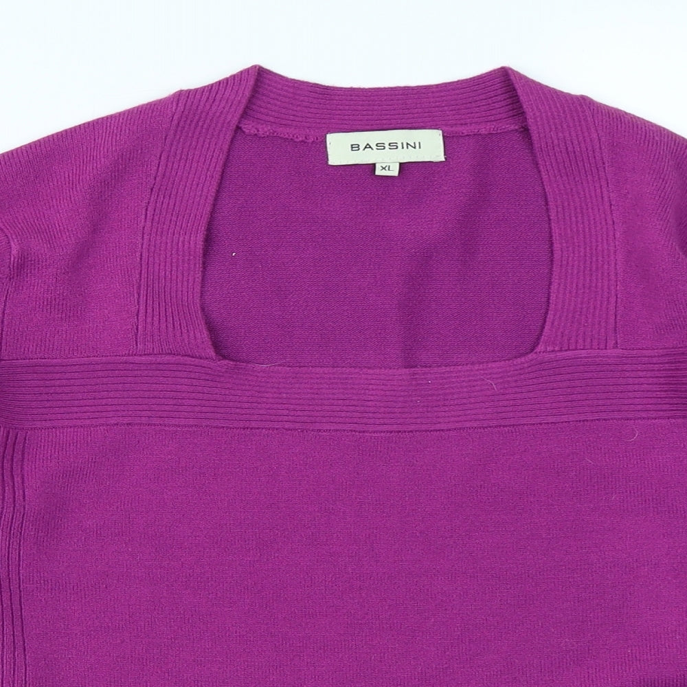 BASSINI Womens Purple   Pullover Jumper Size XL