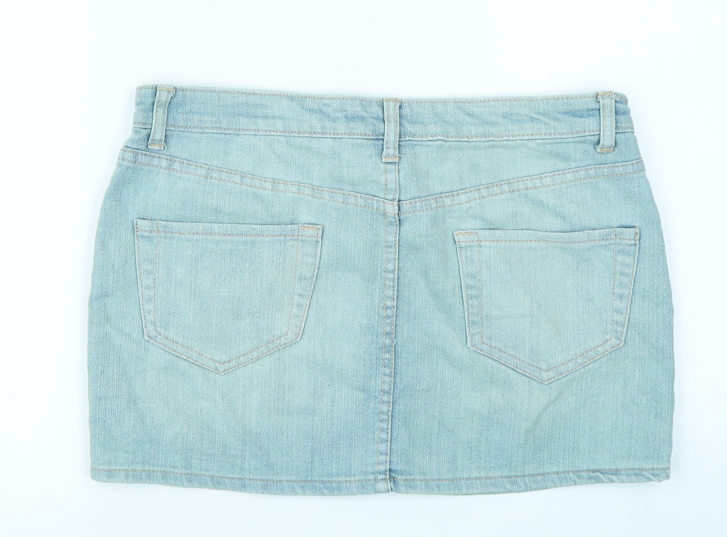 Cotton On Womens Blue  Denim Mini Skirt Size 10