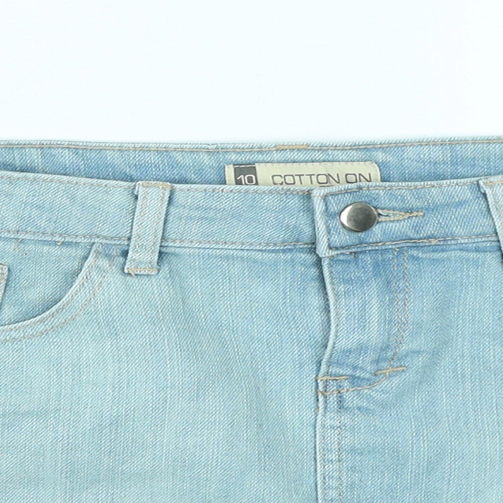 Cotton On Womens Blue  Denim Mini Skirt Size 10