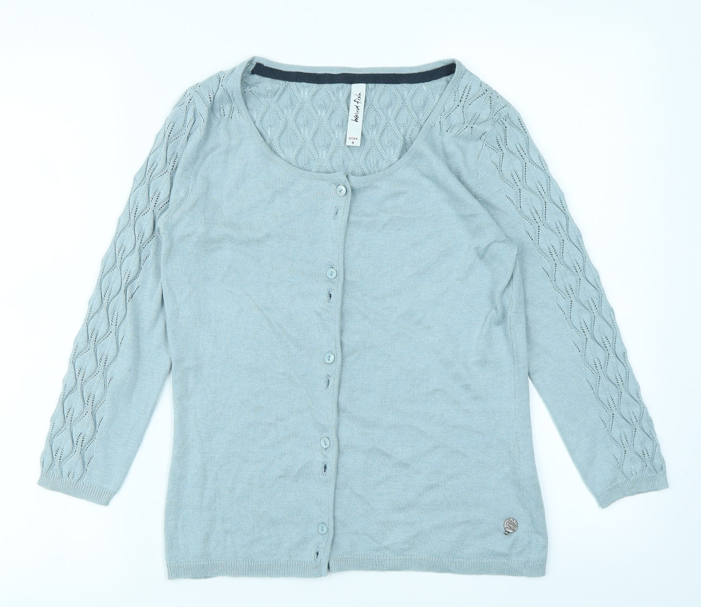 Weird Fish Womens Blue   Cardigan Jumper Size 8