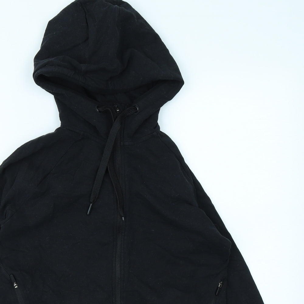 Marks & Spencer Womens Black   Full Zip Hoodie Size 8
