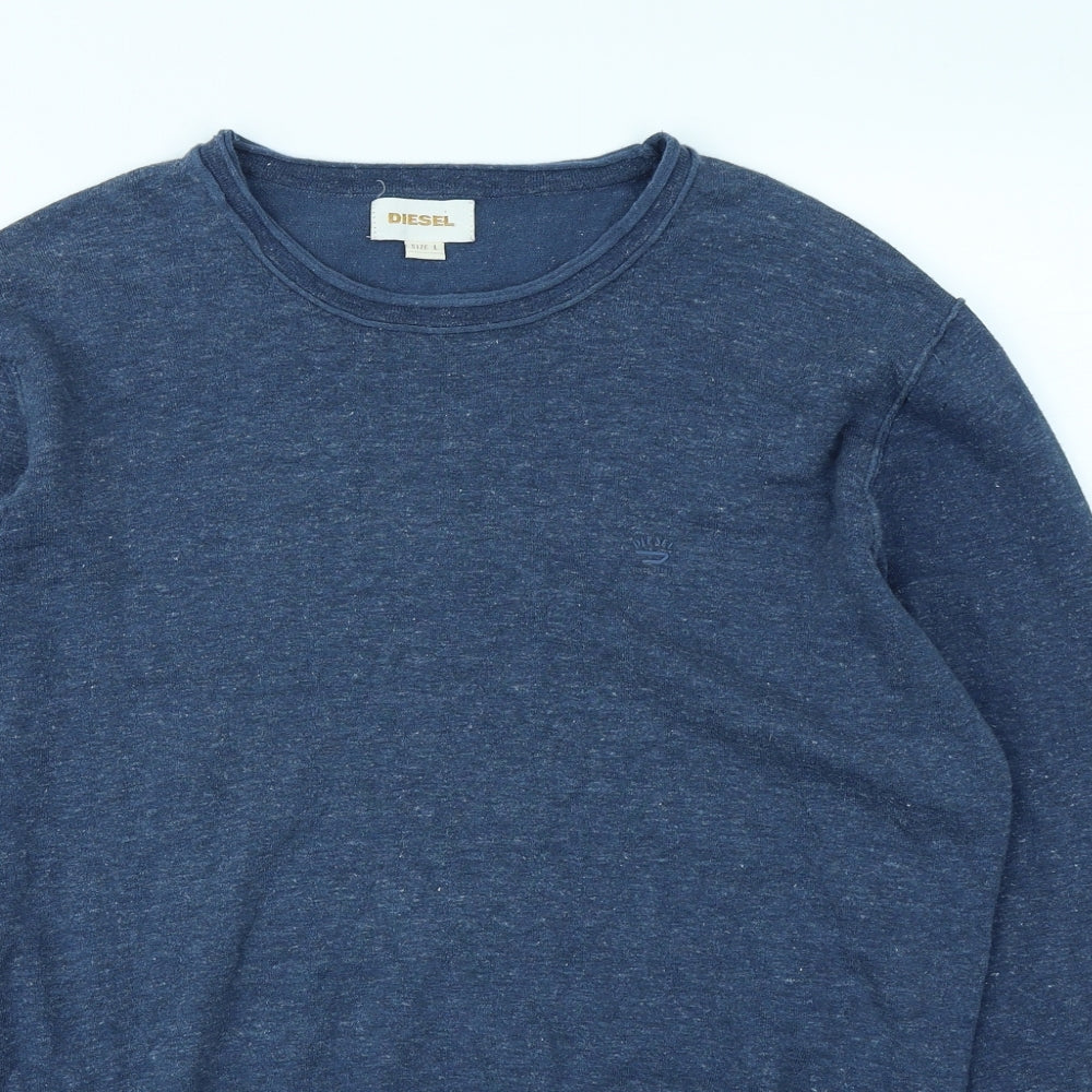 Diesel Mens Blue   Pullover Jumper Size L