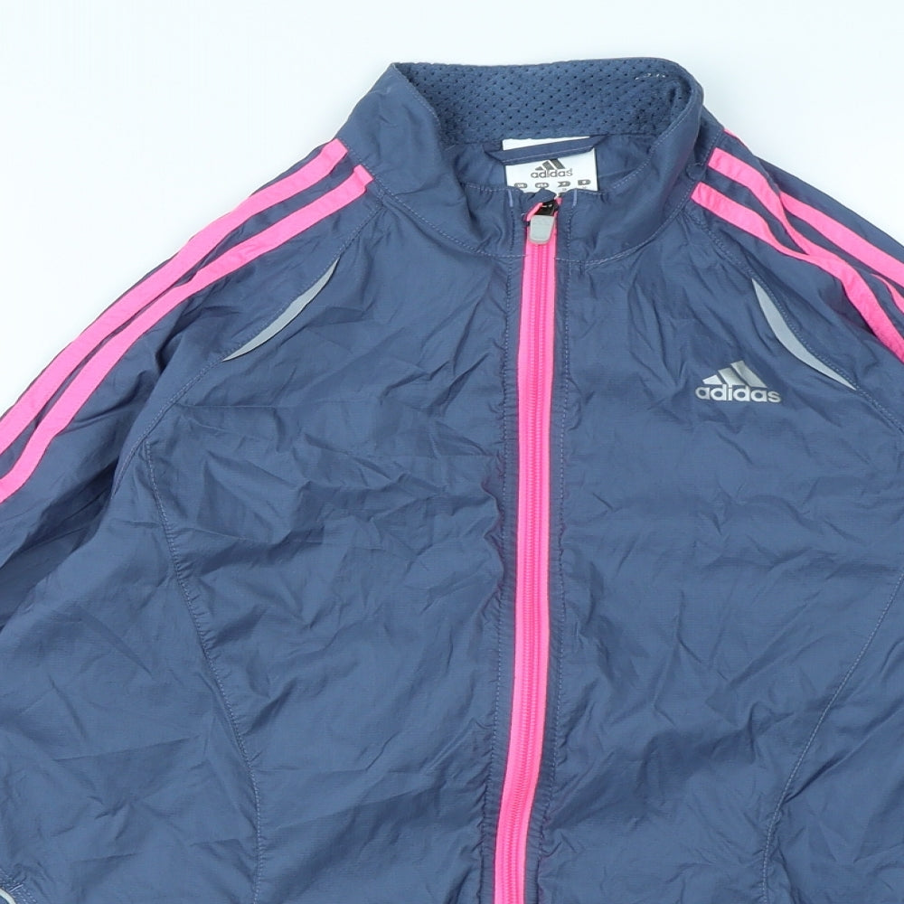 adidas Womens Blue   Windbreaker Jacket Size 10