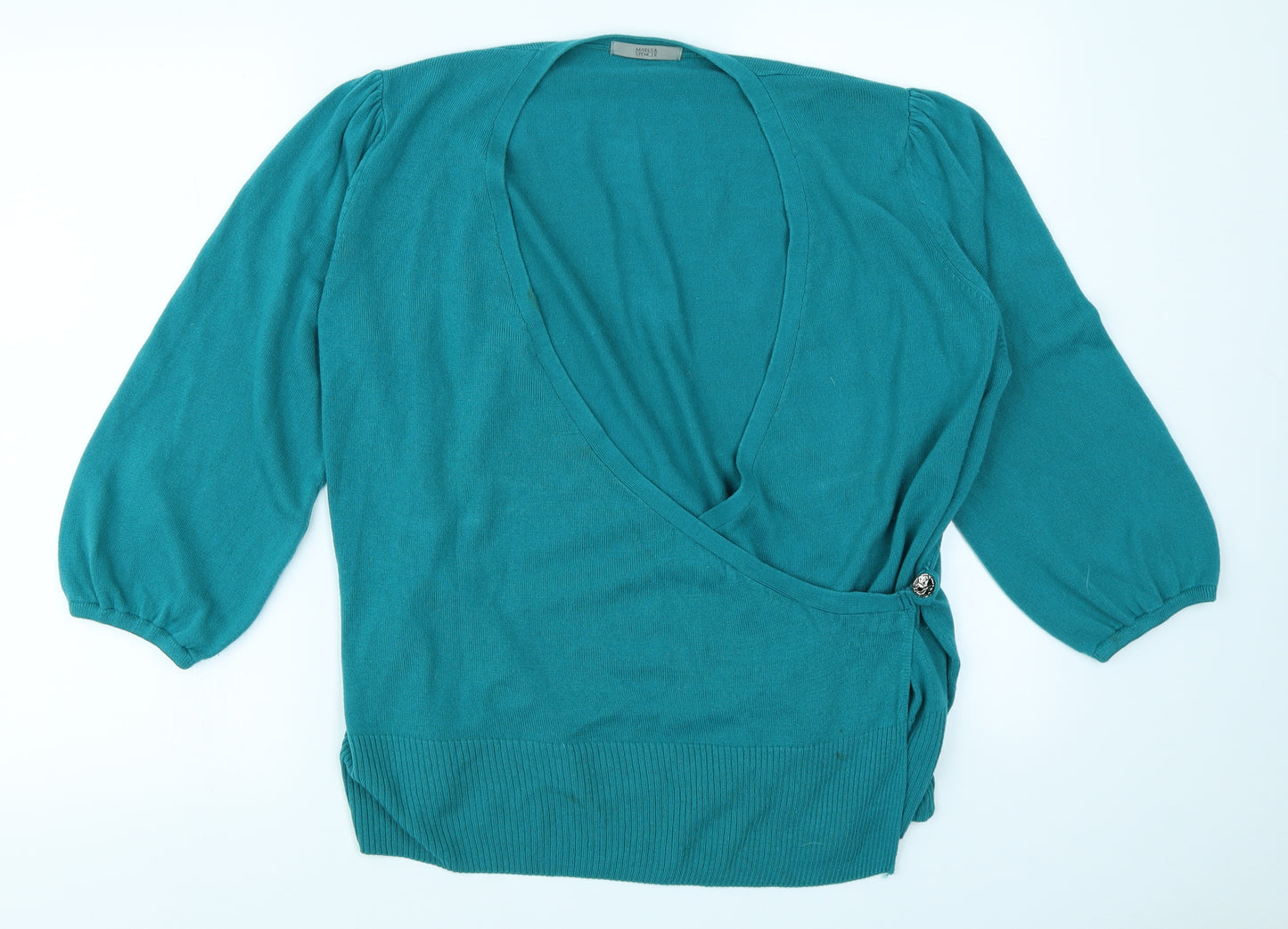 Marks & Spencer Womens Green  Knit Cardigan Jumper Size 20