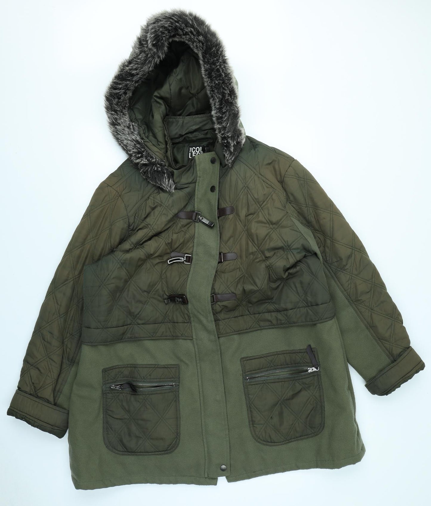 The Collection Womens Green   Overcoat Coat Size 22