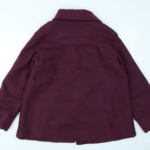 Anne De Lancay Womens Purple   Overcoat Coat Size 10