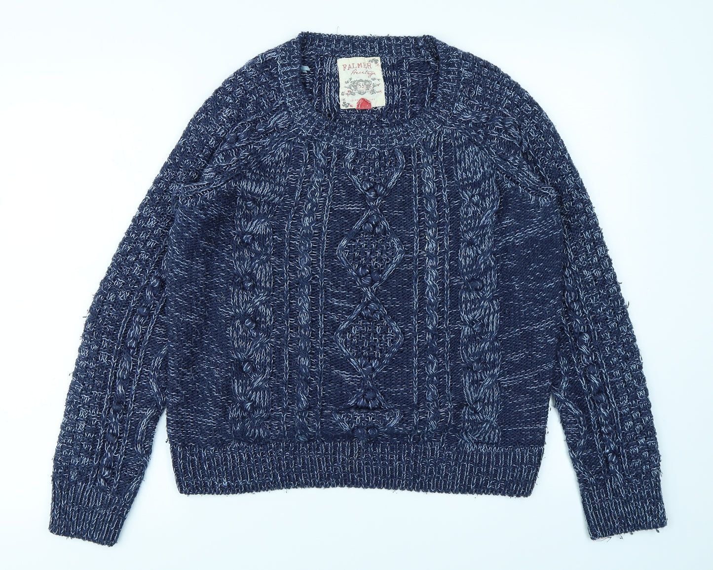 Falmer Womens Blue  Knit Pullover Jumper Size 14